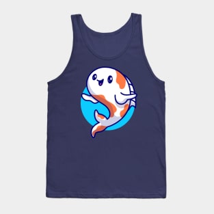 Cute Koi Fish Swimming Cartoon Tank Top